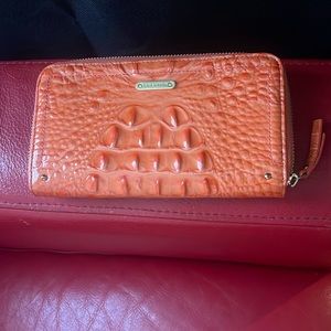 Orange Brahmin wallet.